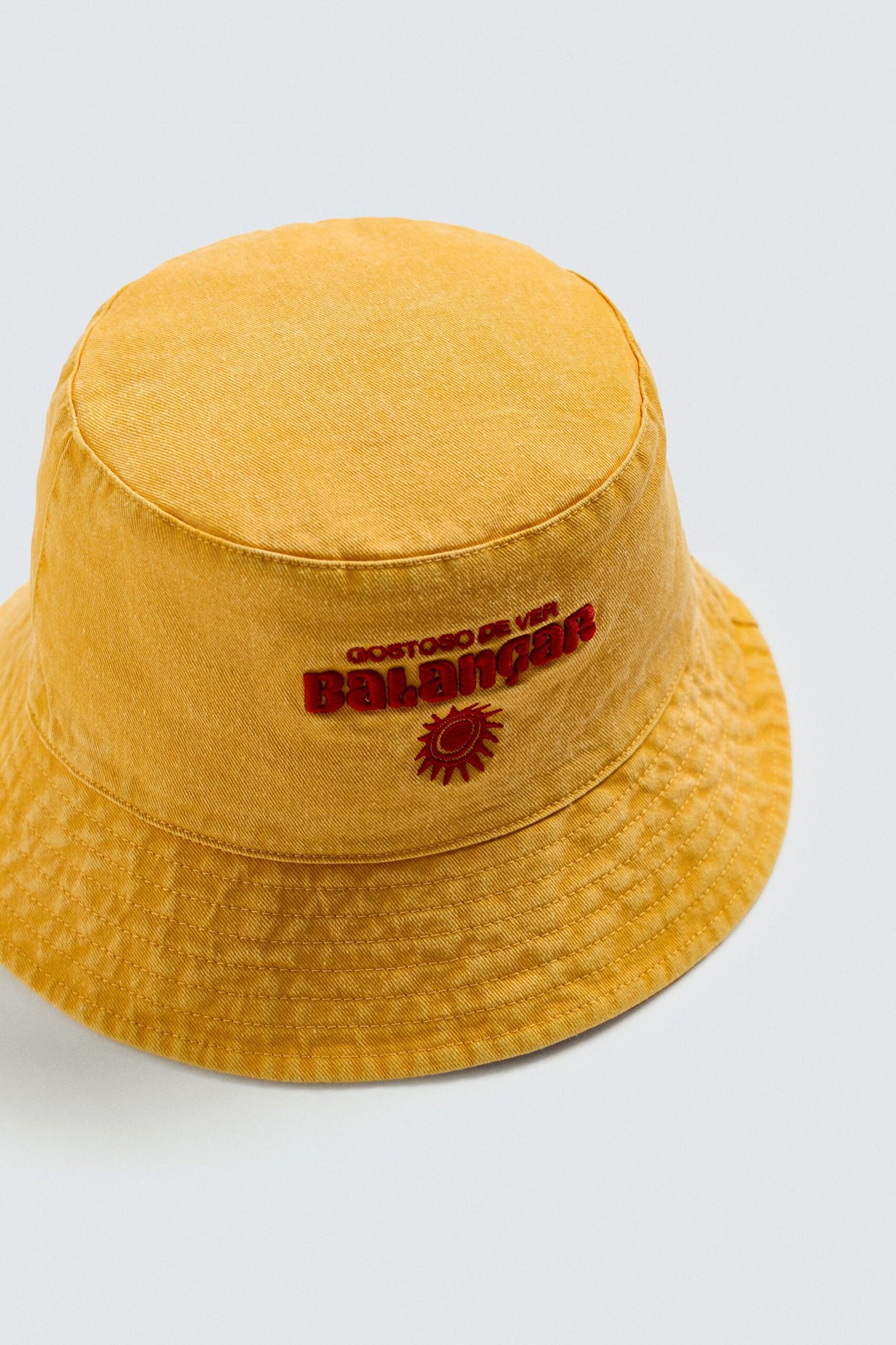 Contrast Embroidery Bucket Hat - Image 2