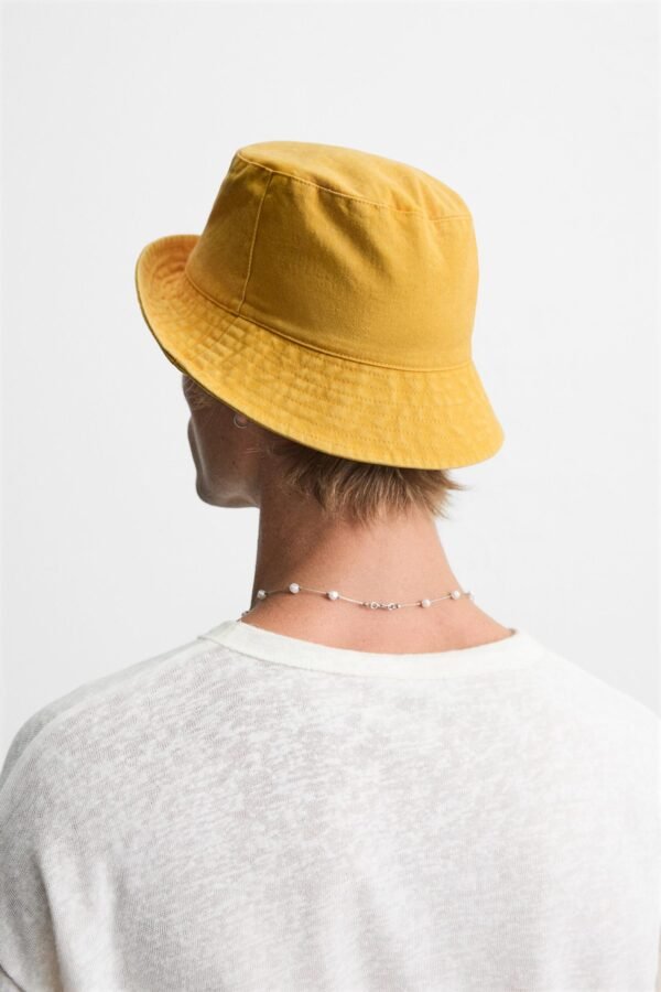 Contrast Embroidery Bucket Hat - Image 4