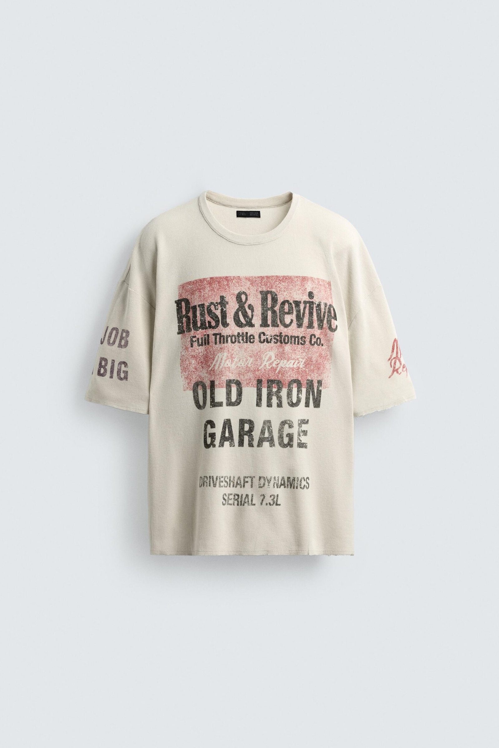 Washed Printed Knit T-Shirt - Image 1