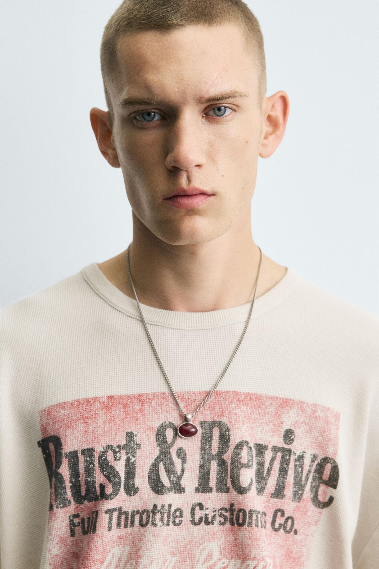 Washed Printed Knit T-Shirt - Image 3